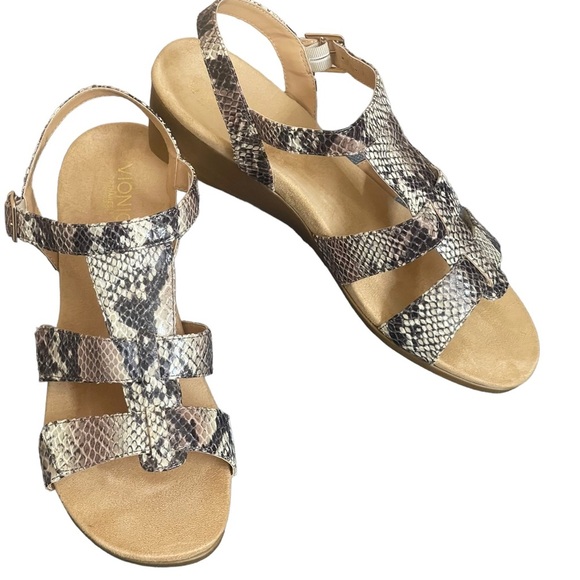 Vionic Glenda Womens Wedge Sandals Buckle Ankle 11 - Picture 1 of 13